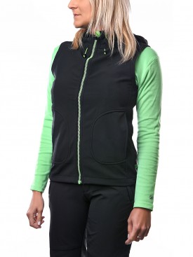 DÁMSKÁ SOFTSHELL VESTA REJOICE BLACK GRAPHITE ZELENÁ