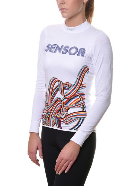 SENSOR THERMOCOOL BÍLÉ DÁMSKÉ TRIKO DLOUHÝ RUKÁV